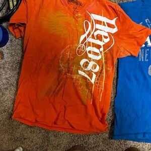 Aeropostale Orange Graphic Tee